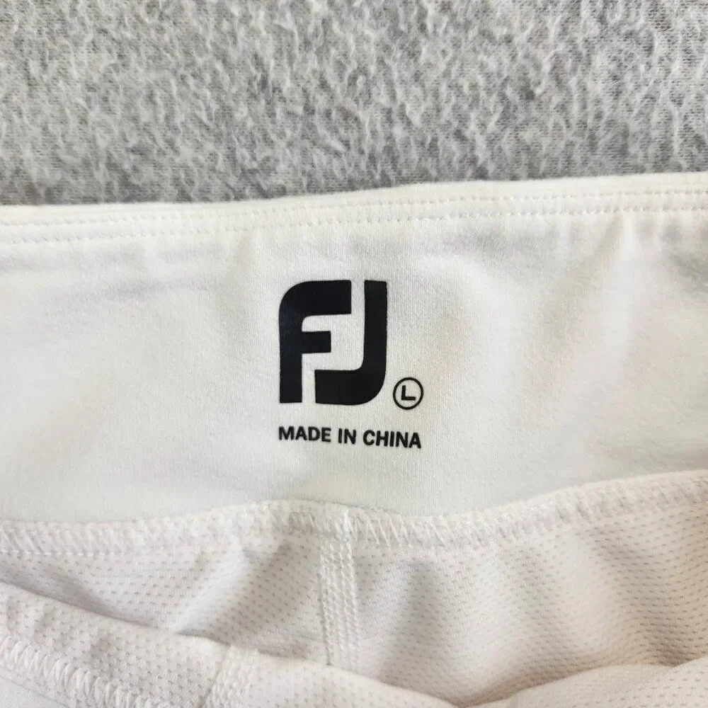 Footjoy Skort Womens L White Jersey Knit Zip Pocket Short Lined Skirt Golf FJ - Picture 7 of 13